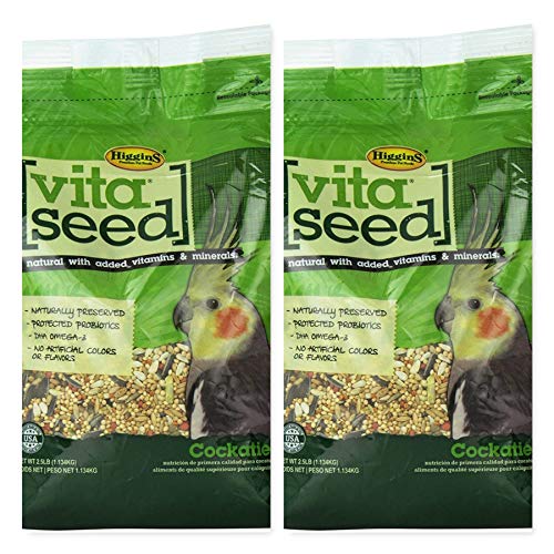 Higgins 2 Pack of Vita Seed Natural Blend Cockatiel Food, 2.5 Pounds...