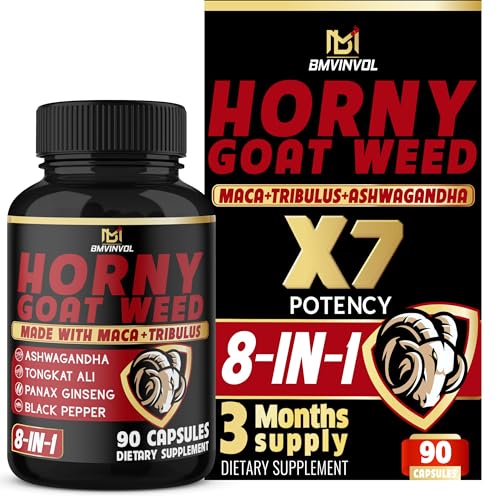 BMVINVOL Horny Goat Weed Capsules - 7000mg Herbal Equivalent - Maca,...