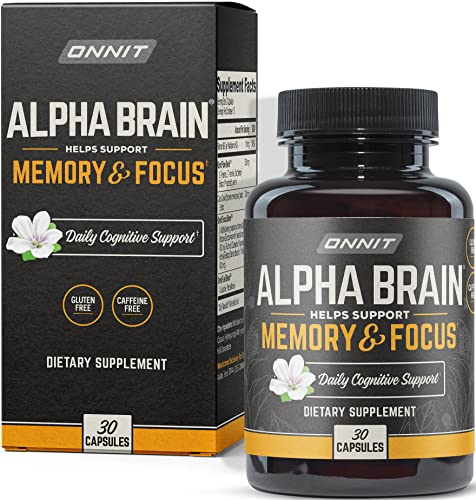ONNIT Alpha Brain Premium Nootropic Brain Supplement, 30 Count, for...