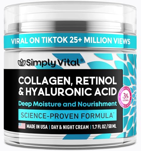SimplyVital Face Moisturizer Collagen Cream - Anti Aging Neck and...
