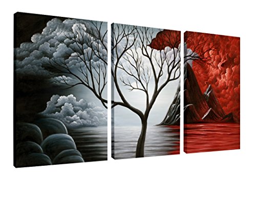 Wieco Art The Cloud Tree 3 Panels Modern Giclee Canvas Prints Artwork...