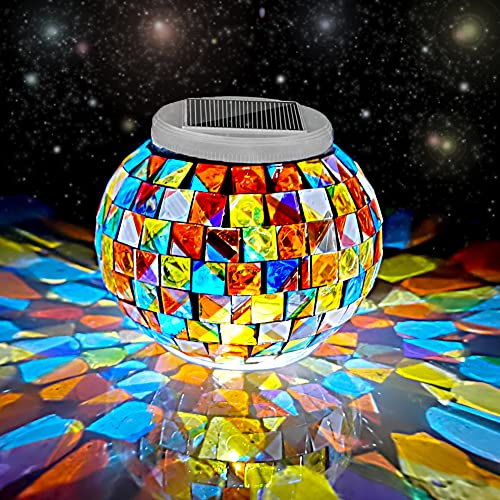 Aukora Color Changing Solar Powered Glass Ball Garden Lights, Table...