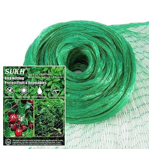 Sukh Bird Netting for Garden 13x33ft - Garden Netting Mesh Netting for...