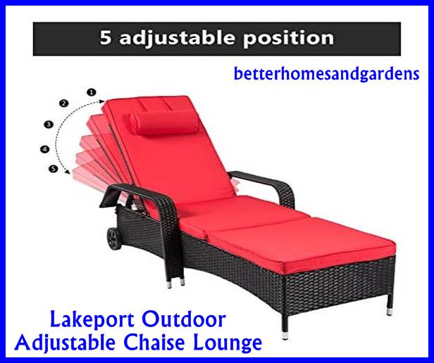 Lakeport Outdoor Adjustable Chaise Lounge Chair - 2021