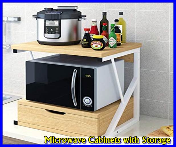 Microwave Cabinets with Storage