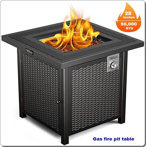 Gas fire pit table Propane