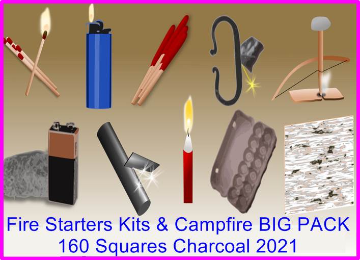 Fire Starter Kits & Campfire BIG PACK